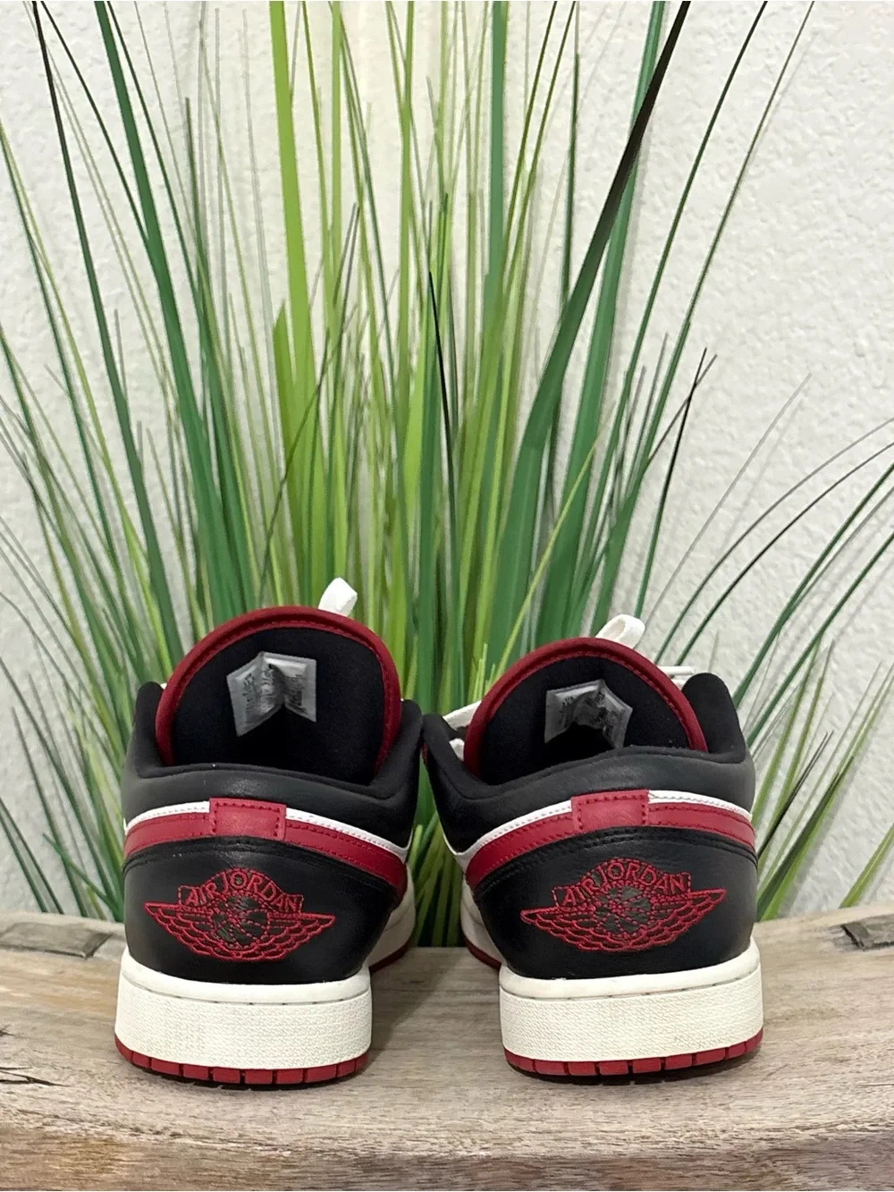 Air Jordan 1 Low White Black Red Sneakers